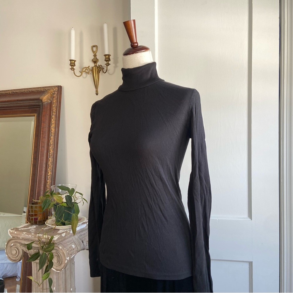 Everlane Black Turtleneck Long Sleeve Top